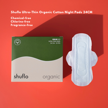 Load image into Gallery viewer, Shuflo Ultra-Thin Organic Cotton Day Pads 24cm
